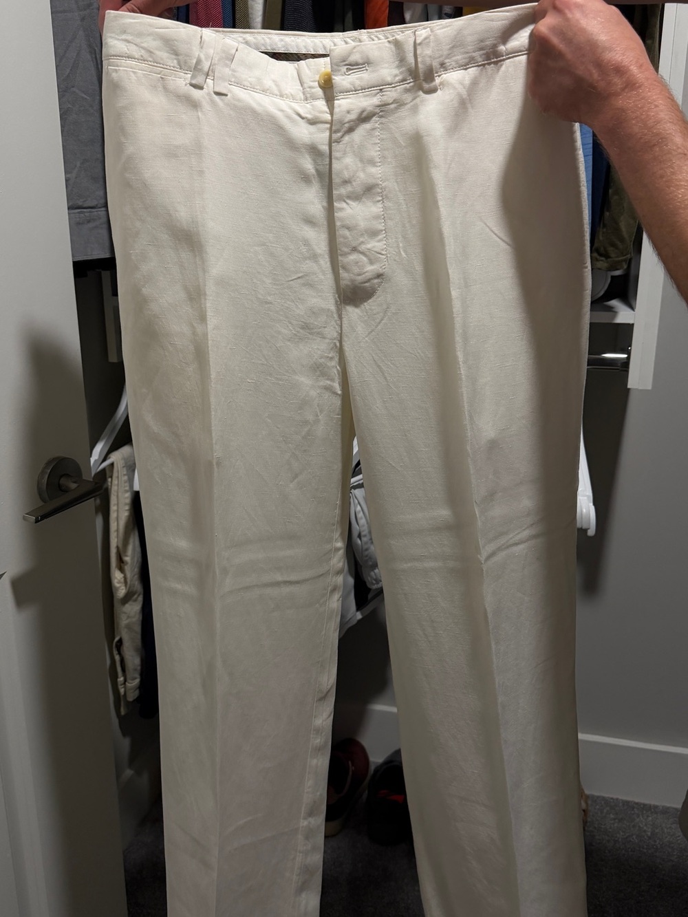 Polo by Ralph Lauren Men's Cream Dress Pants